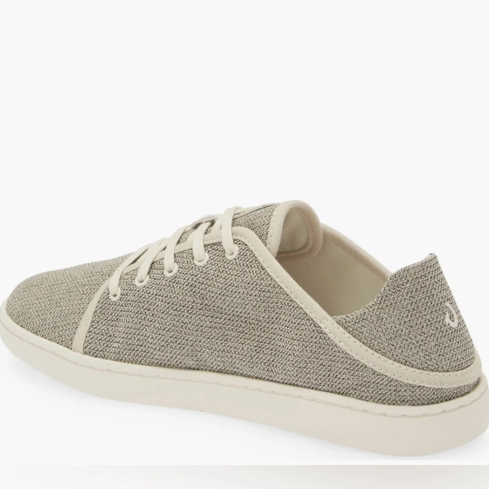 Olukai Pehuea Li Convertible Sneaker Women Tapa/White Sand Sz 7.5